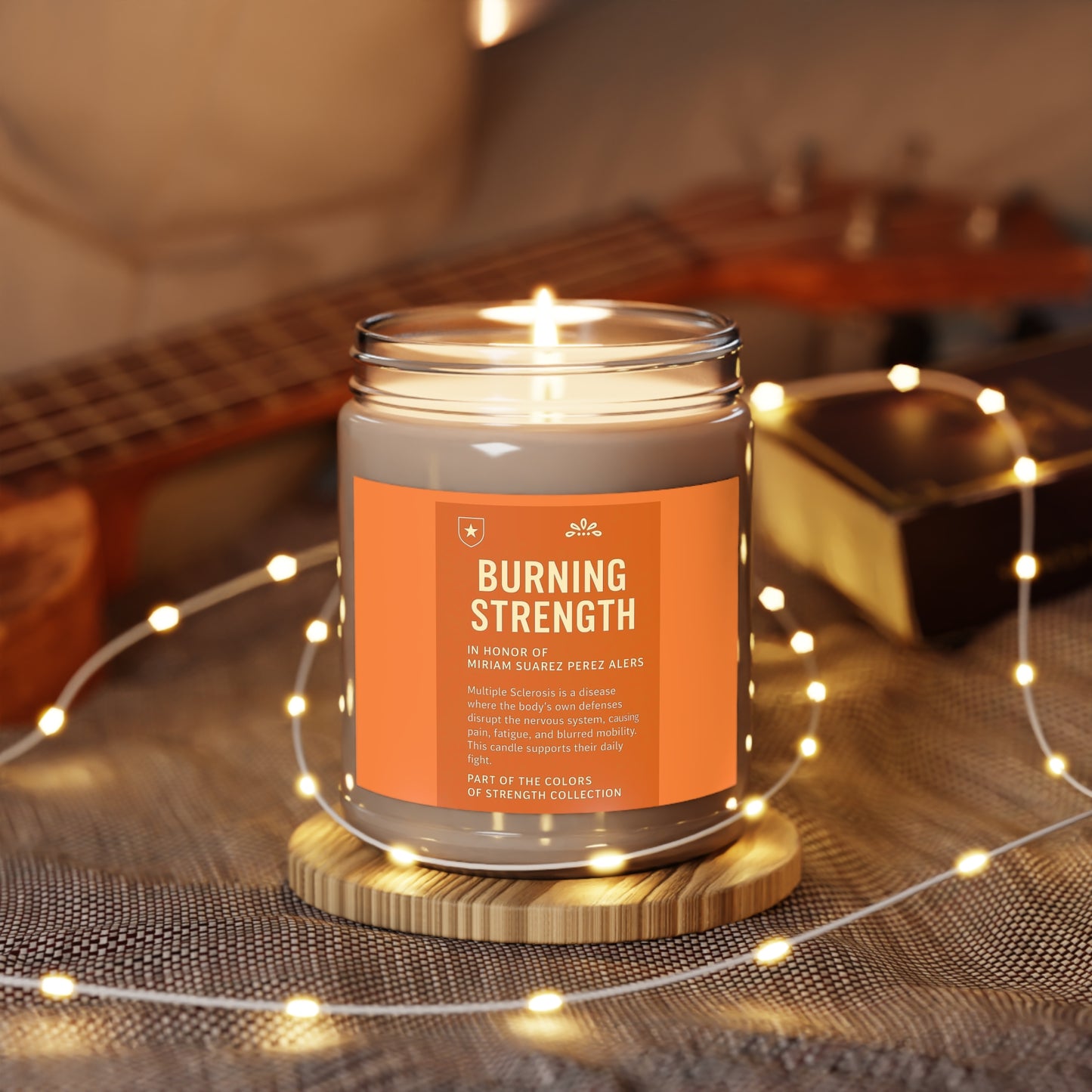 Burning Strength Scented Candle, Motivational Gift, Home Decor, Aromatherapy, Relaxation