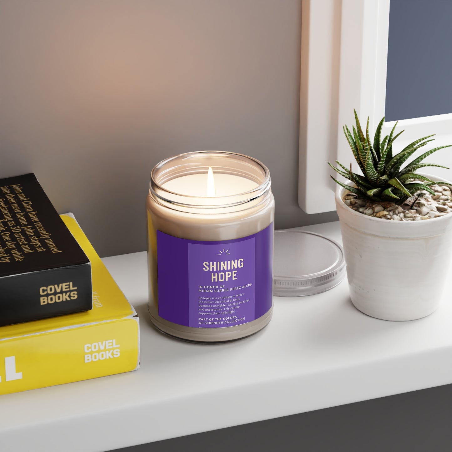 Eucalyptus lavender scented Candle, Aromatic Home Decor for Relaxation, Gift for Self-Care, Cozy Ambiance, Mindfulness Collection