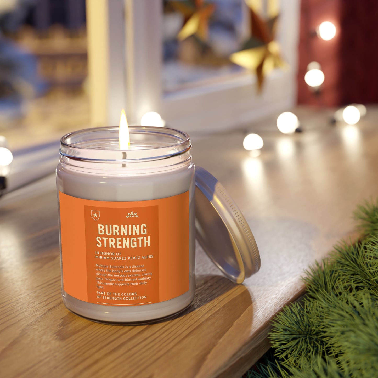 Burning Strength Scented Candle, Motivational Gift, Home Decor, Aromatherapy, Relaxation