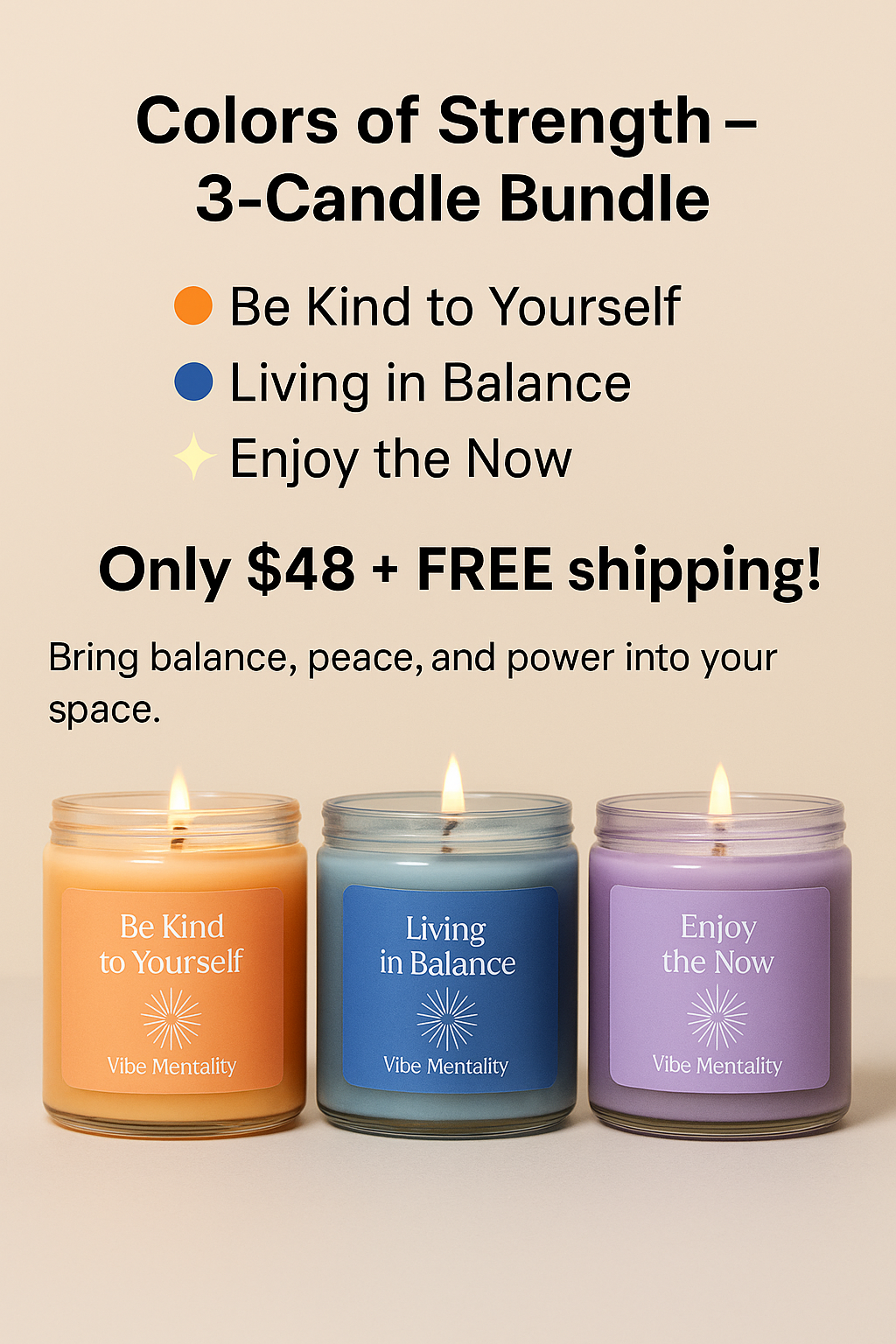 Colors of Strength – 3-Candle Bundle